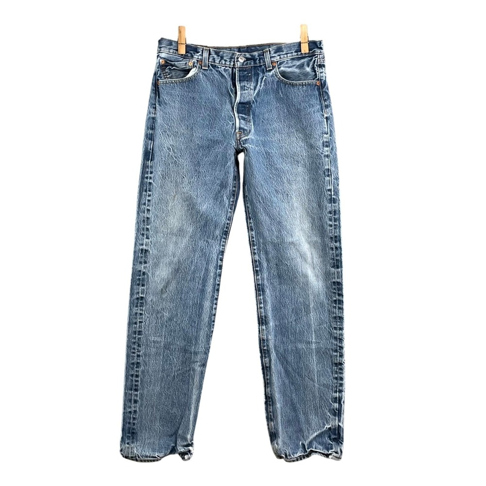 Levi's 501 Original Fit Jeans Mens 34x31.5* Blue Denim Skater Grunge Streetwear